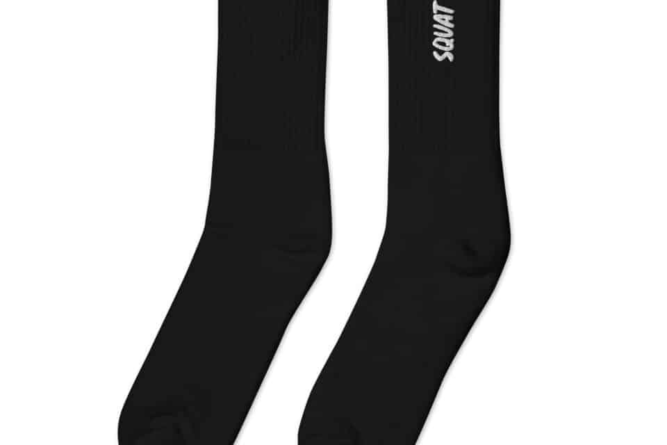 embroidered crew socks black left 641b14919704d