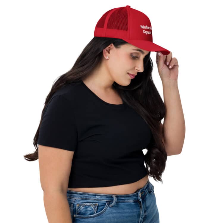 retro trucker hat red right 641df80968516